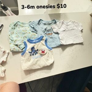 Baby Onesies Set - Blue, White, Multicolor